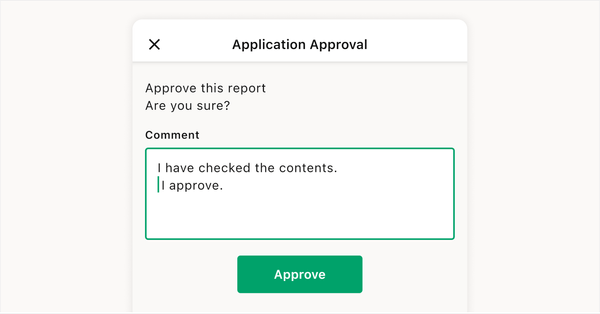 Easily approve or reject with comments.