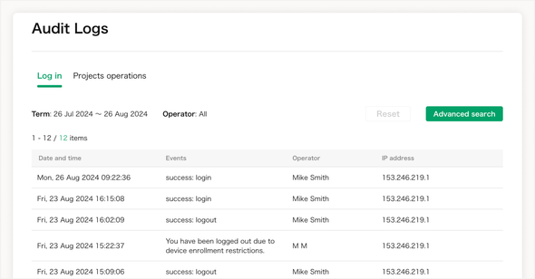 Log audit