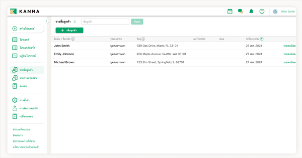 บริหารจัดการข้อมูลลูกค้าและข้อมูลทรัพย์สิน