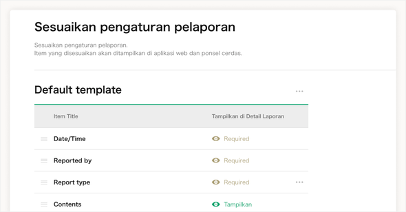 Masukkan laporan dengan mudah untuk tiap proyek melalui ponsel Anda