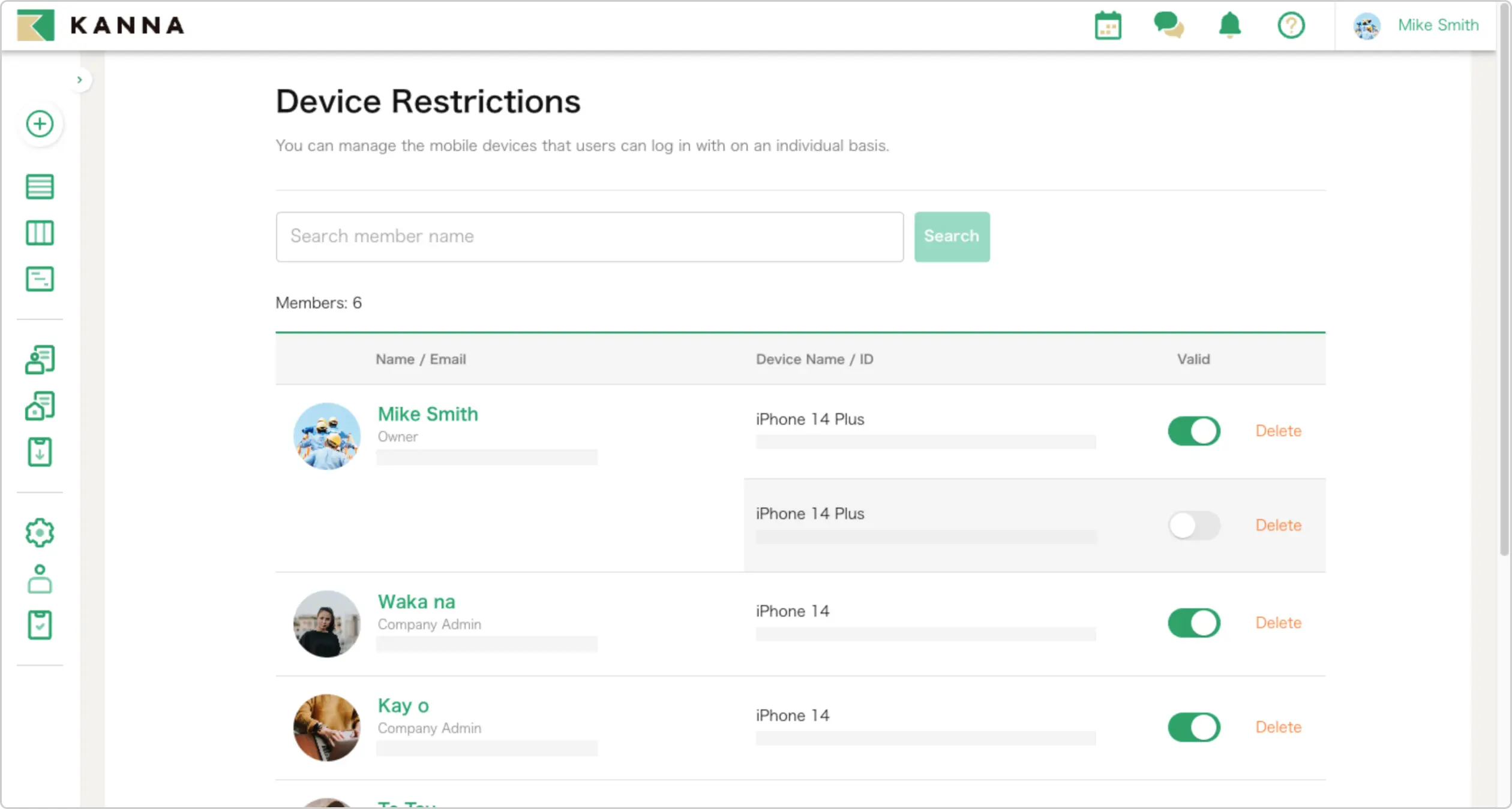 Device Restrictions