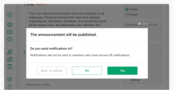 Notification feature prevents missed information