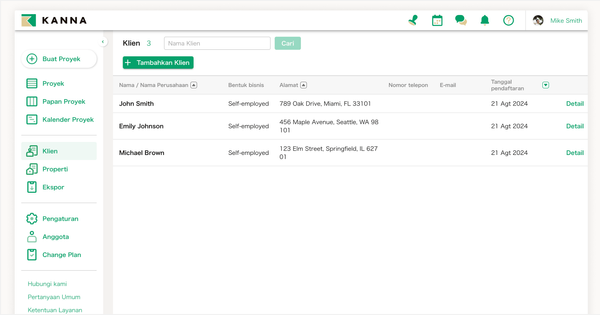 Kelola informasi pelanggan dan informasi properti secara kolektif