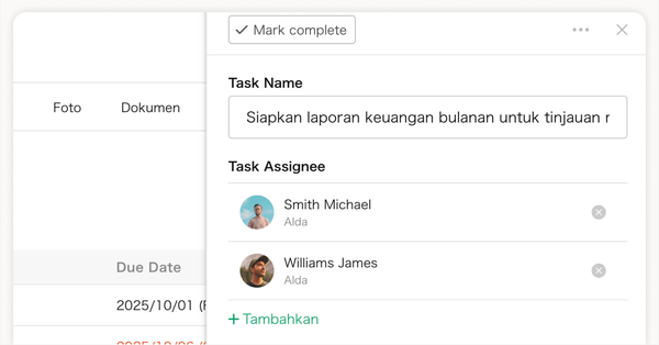 Menuju sistem tim yang kolaboratif tanpa ketergantungan pada individu tertentu melalui penugasan kepada beberapa orang.